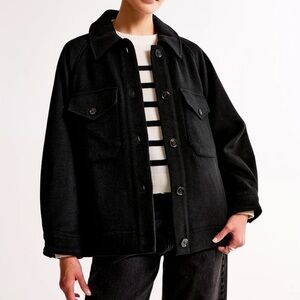 Abercrombie & Fitch Wool blend utility shirt jacket